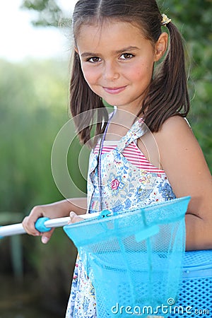 Girl with a fishing net