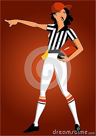 Girl football referee
