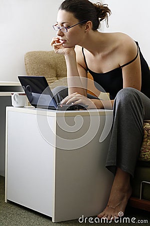 Girl with laptop