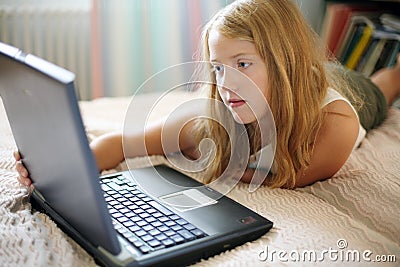 Girl with a laptop