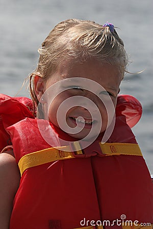 Girl in life jacket