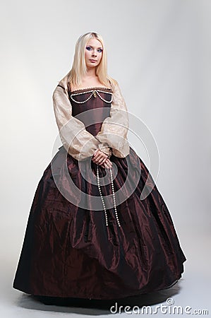 Girl in medieval dress