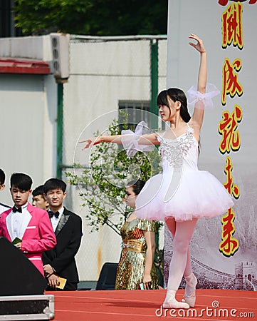 Girl performing ballet