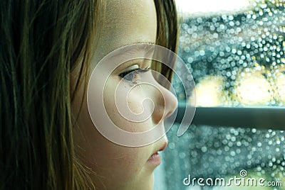 Girl and rain