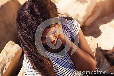 Girl Smiling In Nature