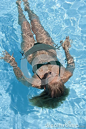 Girl in swimming pool - Relaxation