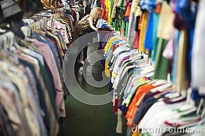 Girl thrift store shopping 3