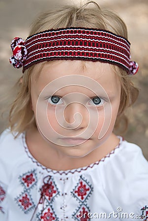 Girl in ukrainian costume
