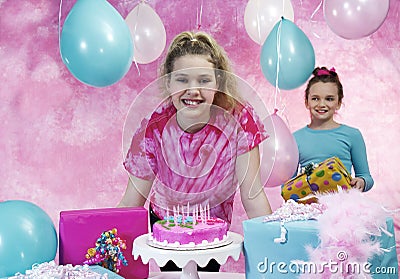 Girls Celebrating a Birthday