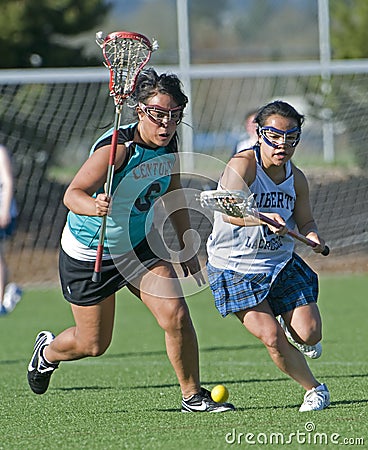 Girls Lacrosse ground ball