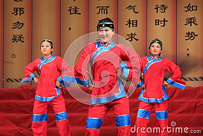 Girls Shadow dance performances on the stage, china