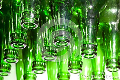 Glass beer bottles