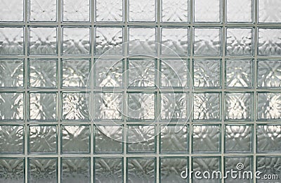 Glass block wall.