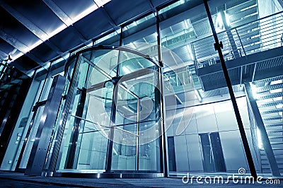 Glass Entrance to Modern Building