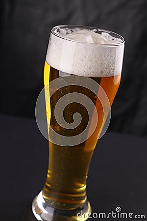 Glass of light beer