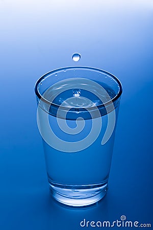 A glass of water