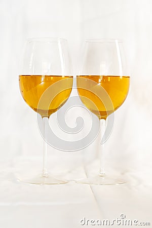 Glasses of white wine