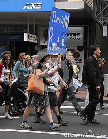 Global warming protest march