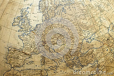 Globe with Europe map