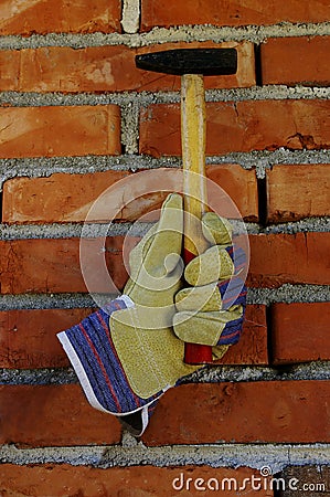 Glove and hammer