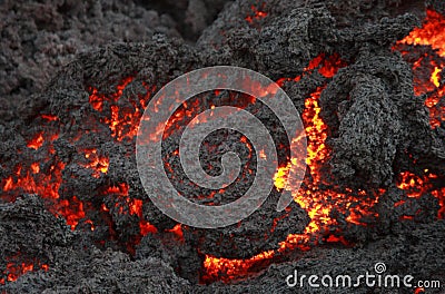 Glowing lava flow, Volcano Pacaya