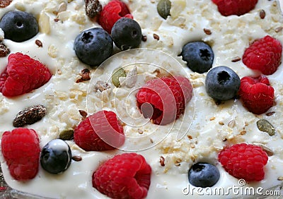 Gluten free breakfast with yogurt