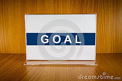 Goal on Acrylic card holder