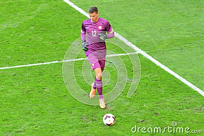 Goalkeeper of the National Team of Poland Wojciech Szczesny during friendly soccer match versus Lithuania