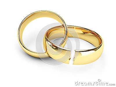 picture of broken wedding rings