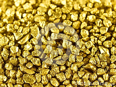 Gold nuggets macro