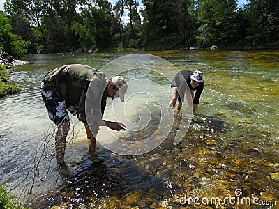 Gold panning in France