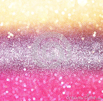 Gold and pink abstract bokeh lights