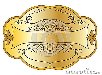 Gold Product Label Stock Photography - Image: 12472262