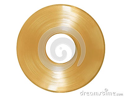 Gold Record isolated on white background.