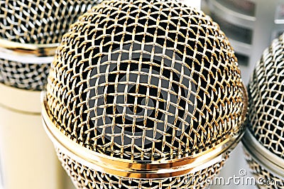 Gold and silver microphones