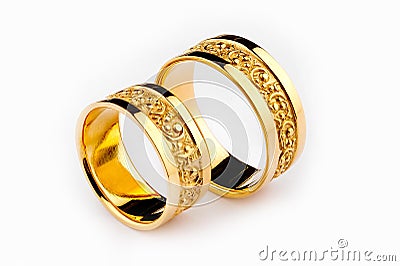 golden wedding rings