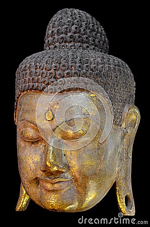 Golden Buddha Face.