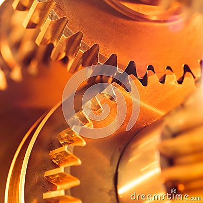 Golden gear wheels