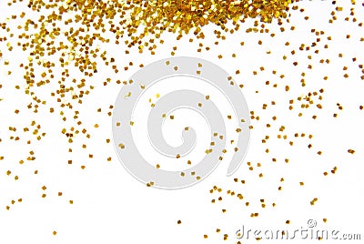 Golden glitter frame background