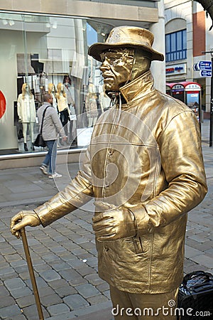 Golden Man Street Performer