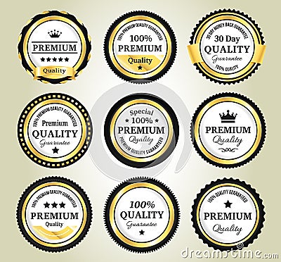 Golden Quality Guarantee Badges