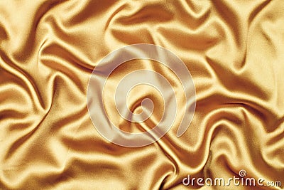 Golden satin or silk as background