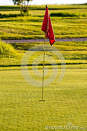 Golf course hole flag