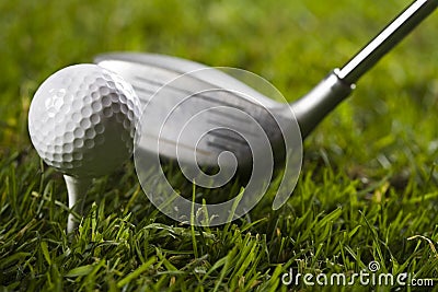 Golf, driver and ball