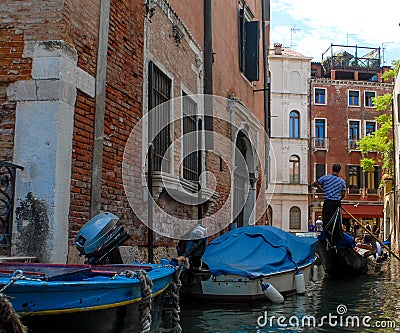 Gondolas of Venice, Italy.