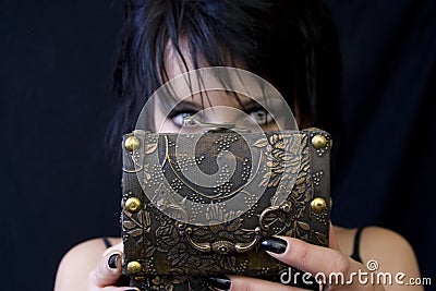 Goth woman s treasure box