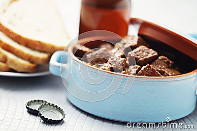 Goulash with beef and beer