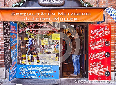 Gourmet butcher shop in Munich center