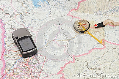 GPS and Compass on Map