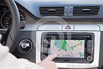 GPS navigation in luxury car